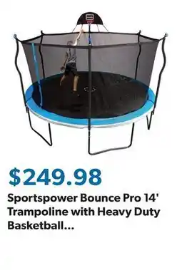 Sam's Club Sportspower Bounce Pro 14' Trampoline with Heavy Duty Basketball System offer