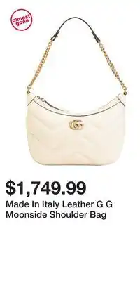 TJ Maxx Made In Italy Leather G G Moonside Shoulder Bag offer