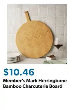 Sam's Club Member's Mark Herringbone Bamboo Charcuterie Board offer