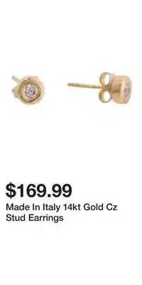 TJ Maxx Made In Italy 14kt Gold Cz Stud Earrings offer
