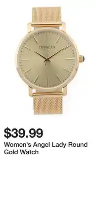 TJ Maxx Women's Angel Lady Round Gold Watch offer