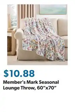 Sam's Club Member's Mark Seasonal Lounge Throw, 60x70 offer