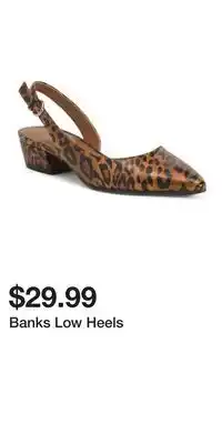 TJ Maxx Banks Low Heels offer