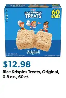 Sam's Club Rice Krispies Treats, Original, 0.8 oz., 60 ct offer