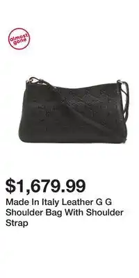 TJ Maxx Made In Italy Leather G G Shoulder Bag With Shoulder Strap offer