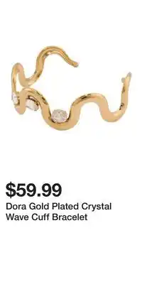 TJ Maxx Dora Gold Plated Crystal Wave Cuff Bracelet offer