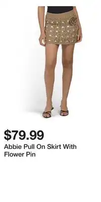 TJ Maxx Abbie Pull On Skirt With Flower Pin offer