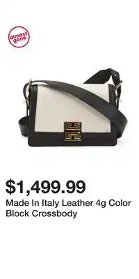 TJ Maxx Made In Italy Leather 4g Color Block Crossbody offer