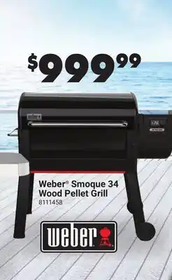 Ace Hardware Weber Smoque 34 Wood Pellet Grill offer