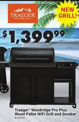 Ace Hardware Traeger Woodridge Pro Plus Wood Pellet WiFi Grill and Smoker offer