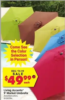 Ace Hardware Living Accents 9' Market Umbrella offer