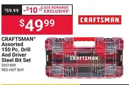 Ace Hardware CRAFTSMAN Assorted 150 Pc. Drill And Driver Steel Bit Set offer
