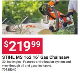 Ace Hardware STIHL MS 162 16 Gas Chainsaw offer
