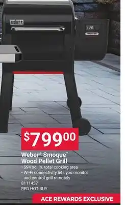 Ace Hardware Weber Smoque Wood Pellet Grill offer