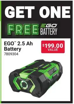 Ace Hardware EGO 2.5 Ah Battery offer
