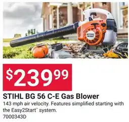 Ace Hardware STIHL BG 56 C-E Gas Blower offer