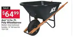 Ace Hardware Ace 6 Cu. Ft. Poly Wheelbarrow offer