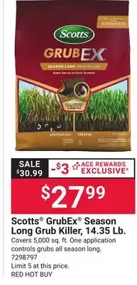 Ace Hardware Scotts GrubEx Season Long Grub Killer, 14.35 Lb offer
