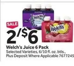 Stop&Shop Welch’s Juice 6 Pack offer