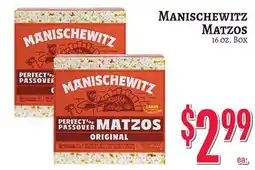 Trade Fair Supermarket MANISCHEWITZ MATZOS offer