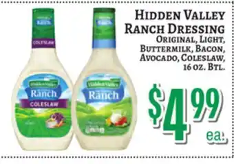 Trade Fair Supermarket HIDDEN VALLEY RANCH DRESSING offer