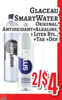 Trade Fair Supermarket GLACEAU SMARTWATER ORIGINAL, Antioxidant+Alkaline offer