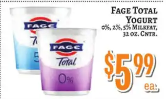 Trade Fair Supermarket FAGE TOTAL YOGURT offer