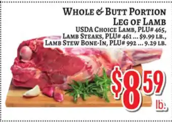 Trade Fair Supermarket WHOLE & BUTT PORTION LEG OF LAMB offer