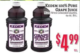 Trade Fair Supermarket Kedem 100% PURE Grape Juice offer