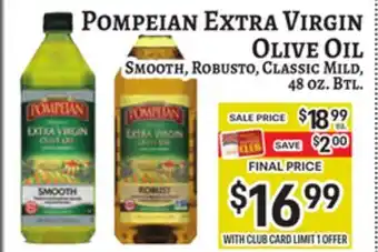 Trade Fair Supermarket POMPEIAN Extra Virgin Olive Oil offer