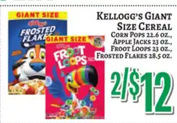 Trade Fair Supermarket Kellogg's GIANT SIZE CEREAL offer