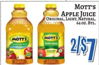 Trade Fair Supermarket MOTT'S APPLE JUICE offer