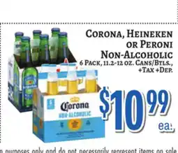 Trade Fair Supermarket Corona, Heineken or Peroni Non-Alcoholic offer