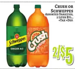 Trade Fair Supermarket CRUSH OR SCHWEPPES offer