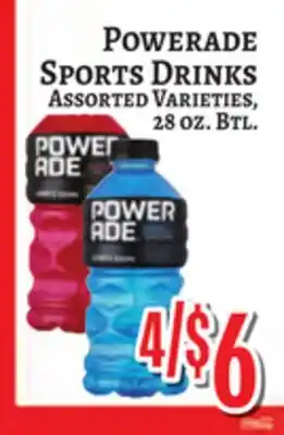 Trade Fair Supermarket POWERADE SPORTS DRINKS offer