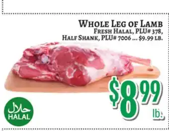 Trade Fair Supermarket WHOLE LEG OF LAMB offer