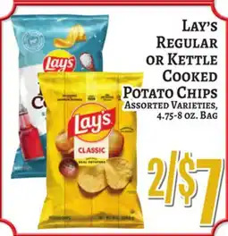Trade Fair Supermarket Lay's Regular or Kettle Cooked Potato Chips offer