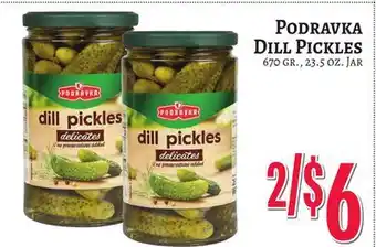 Trade Fair Supermarket Podravka Dill Pickles offer