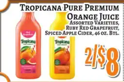 Trade Fair Supermarket TROPICANA PURE PREMIUM ORANGE JUICE offer