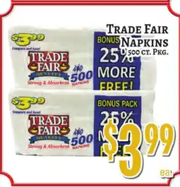 Trade Fair Supermarket Trade Fair BONUS NAPKINS offer