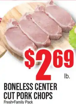 Extra Supermarket BONELESS CENTER CUT PORK CHOPS offer