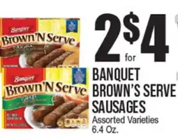Extra Supermarket BANQUET BROWN'S SERVE SAUSAGES offer
