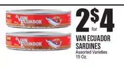 Extra Supermarket VAN ECUADOR SARDINES offer