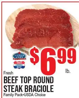 Extra Supermarket FRESH BEEF TOP ROUND STEAK BRACIOLE offer