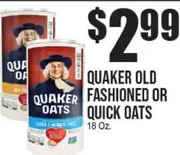 Extra Supermarket QUAKER OLD FASHIONED OR QUICK OATS offer