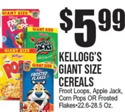 Extra Supermarket KELLOGG'S GIANT SIZE CEREALS offer