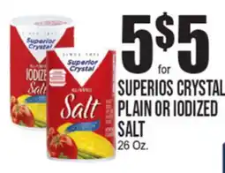 Extra Supermarket SUPERIOS CRYSTAL PLAIN OR IODIZED SALT offer