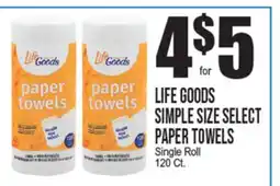 Extra Supermarket LIFE GOODS SIMPLE SIZE SELECT PAPER TOWELS offer