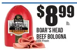 Extra Supermarket BOAR'S HEAD BEEF BOLOGNA offer