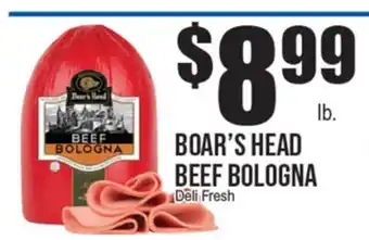 Extra Supermarket BOAR'S HEAD BEEF BOLOGNA offer